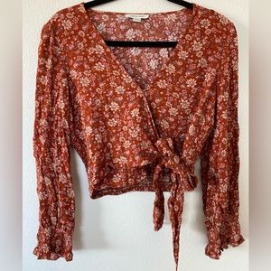 American Eagle Women’s wrap Blouse